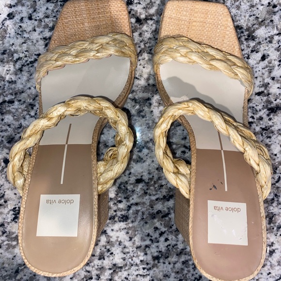 NWOT Dolce Vita Raffia Heels Size 8.5 - Picture 3 of 8